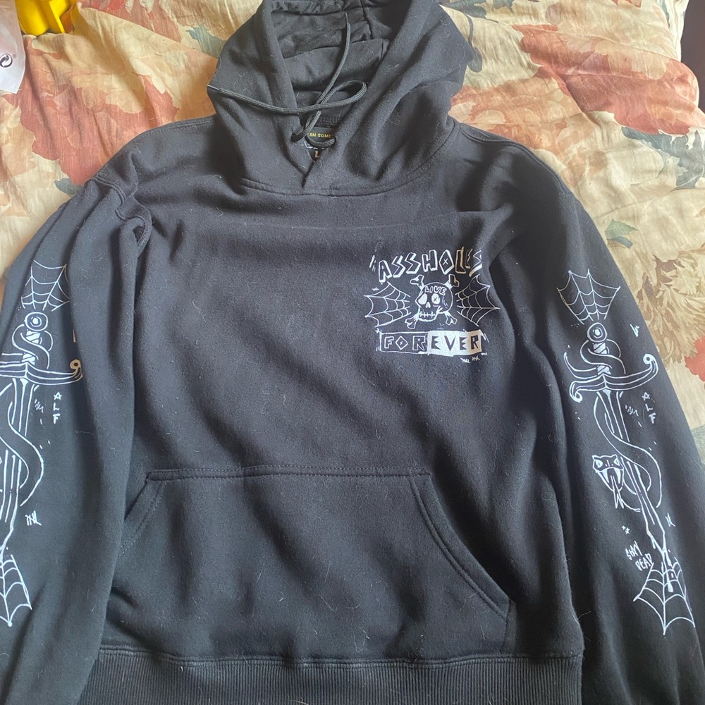 Black Graphic Hoodie